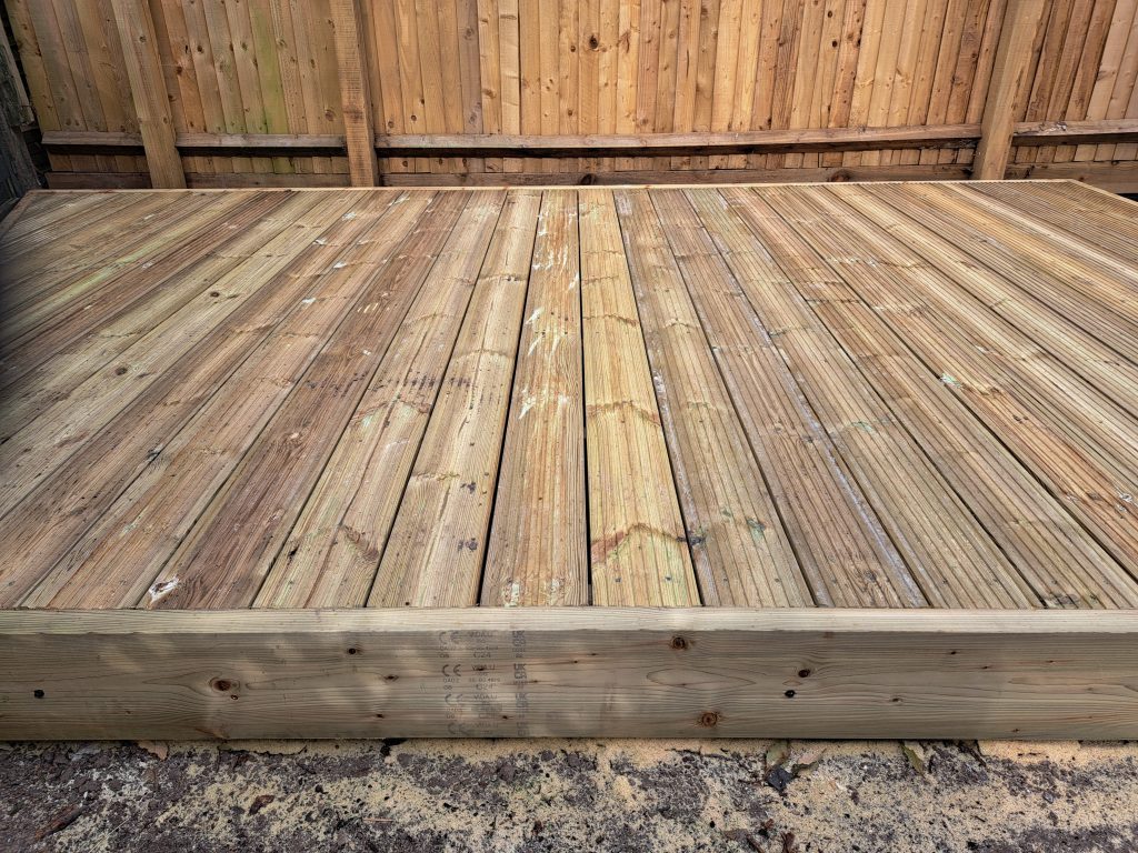 Softwood deck